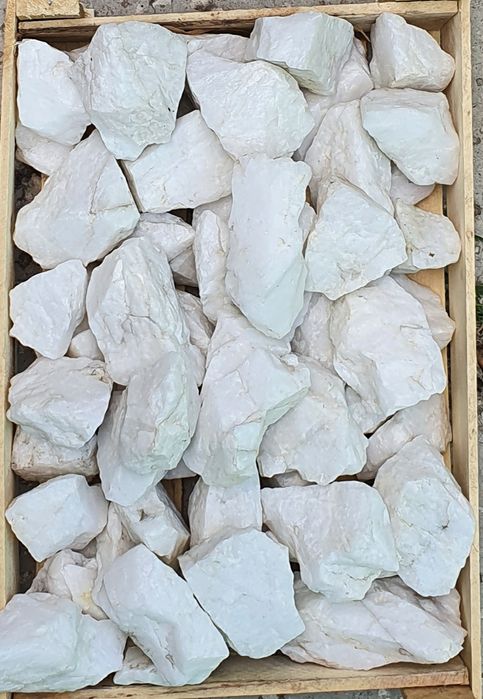 Банные камни 12 кг. Кварц белый колотый для бани и сауны