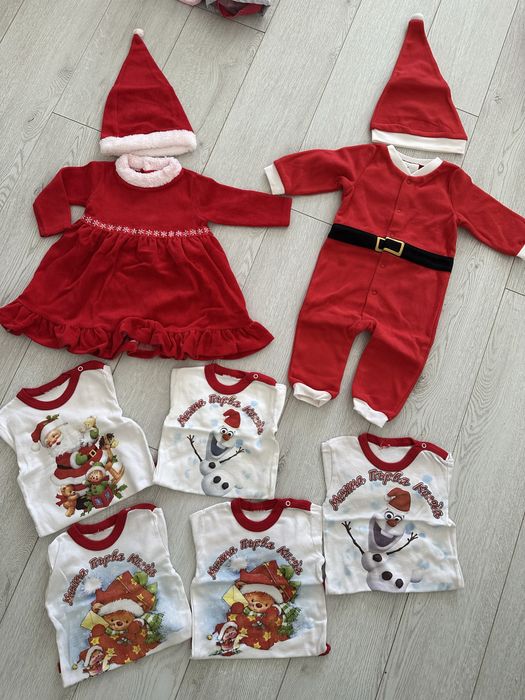 Коледен комплект за фотосесия, коледна рокля, костюм