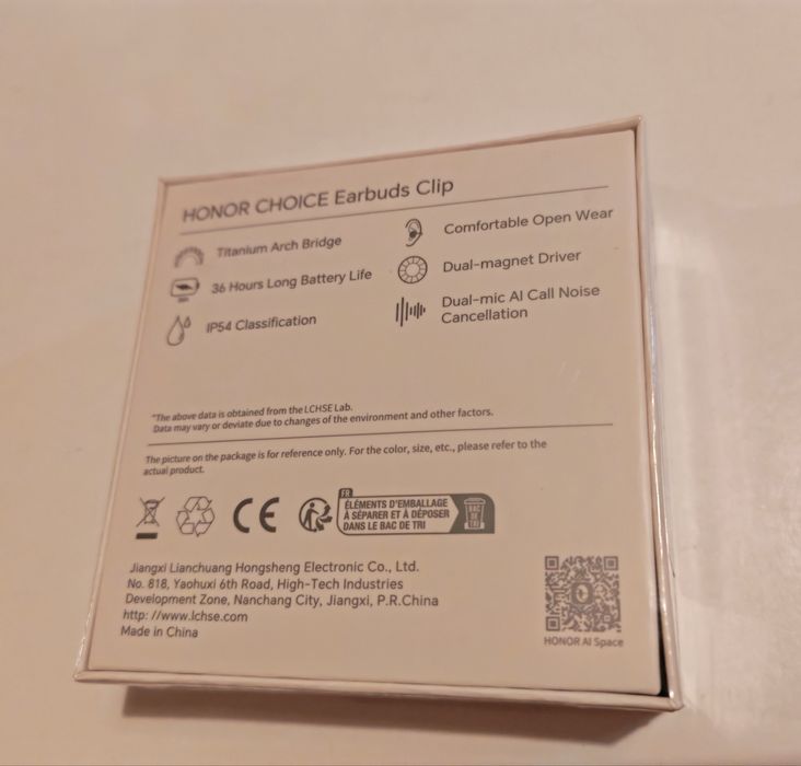 HONOR CHOICE Earbuds Clip 
Titanium Arch Bridge 
Comfortable Open Wear