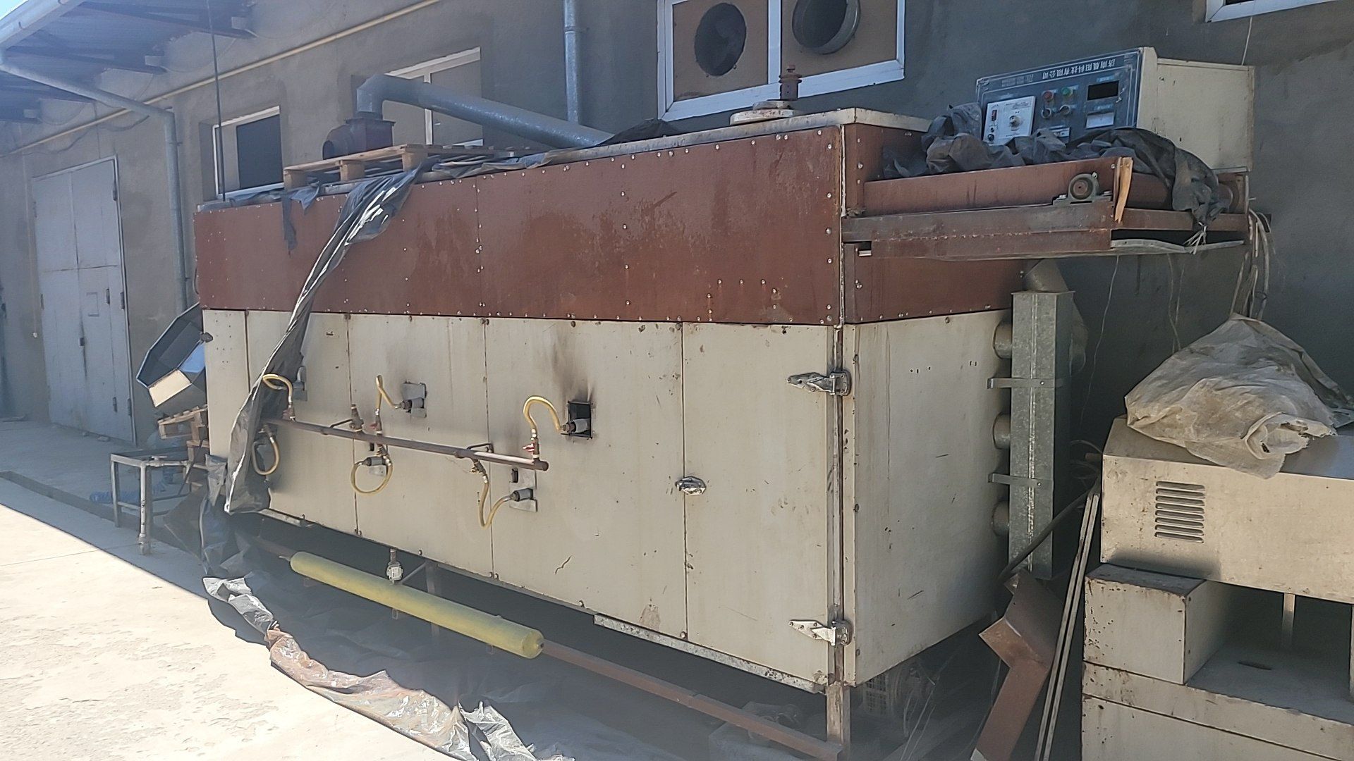 Экструдор 65тали сухарик чипс кукуруз ишлаб чикариш учун печка газ