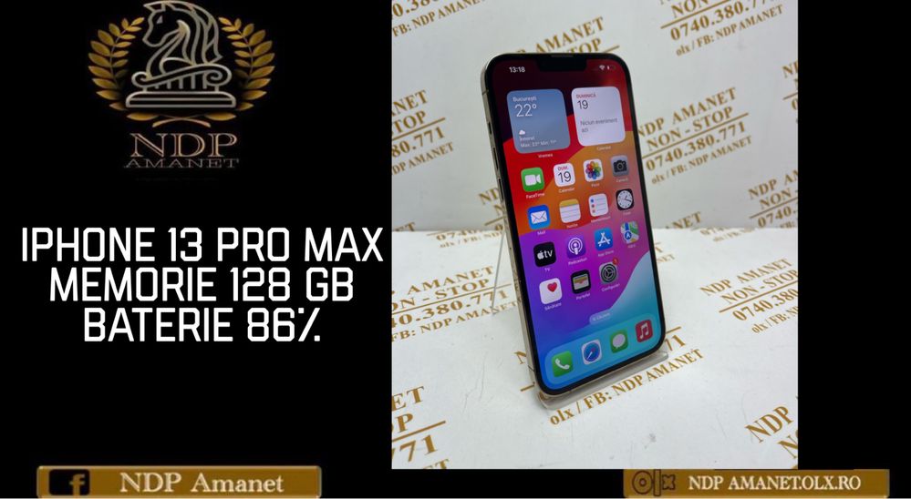 NDP Amanet NON-STOP Calea Vitan Nr.121 Iphone 13 PRO MAX GOLD (19289)