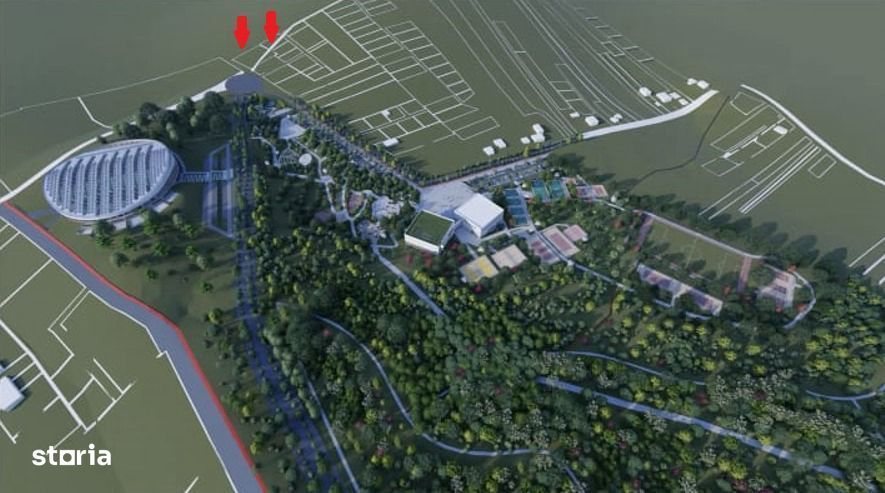 Teren intravilan 1000 mp in zona Hub Borhanci