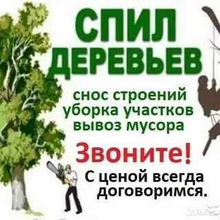 Обрезка, спил деревьев! Быстро, аккуратно, безопасно! От 5 тыс цены.