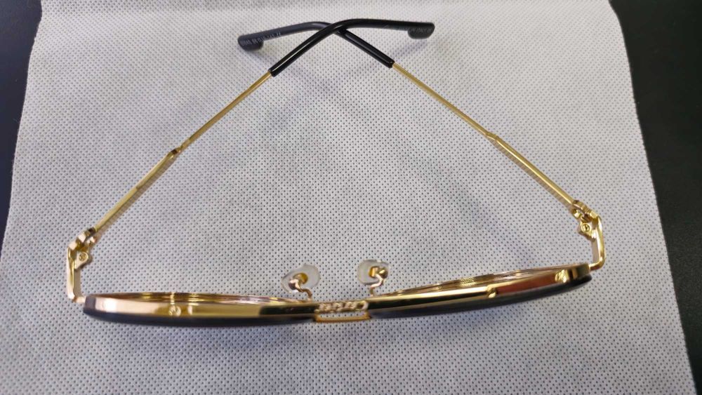 Ochelari de soare Cartier lentile albastre, rame metalice