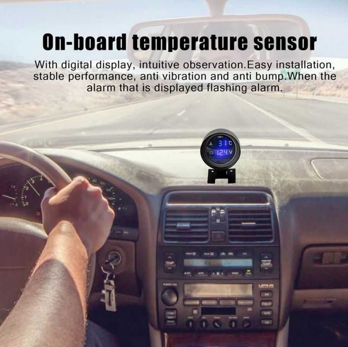 Termovoltmetru digital universal auto moto barca tractor camion rulota