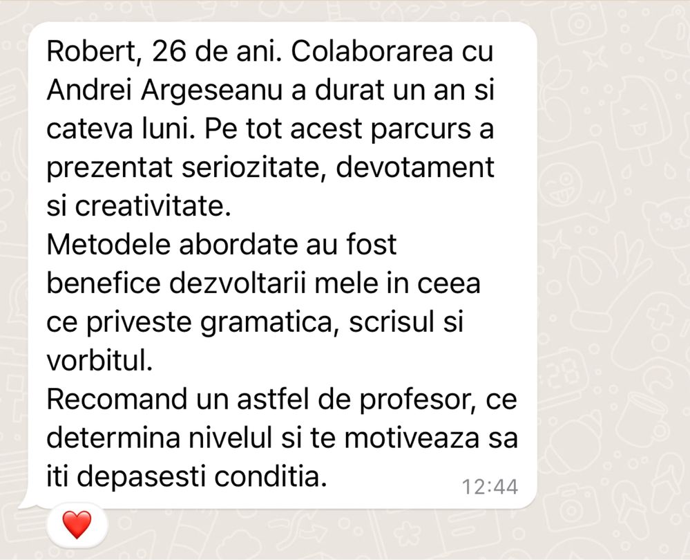 Pregătire Avansată la Engleză cu Profesor Experimentat