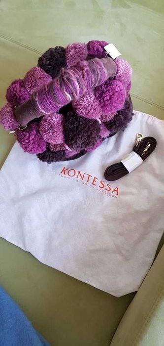 Poșetă Kontessa ornamente din lână, nouă