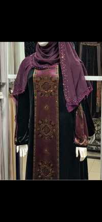 Хиджаб платье велюровый