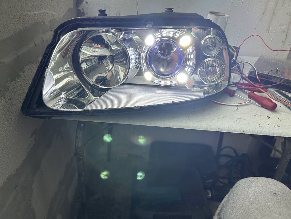 Рециклиране фарове.билед лупи монтаж лед крушки