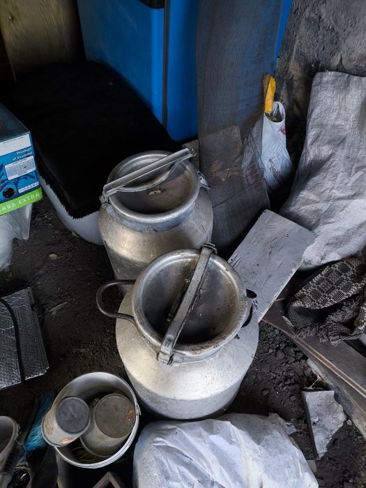 Фляги алюминиевые и тележка