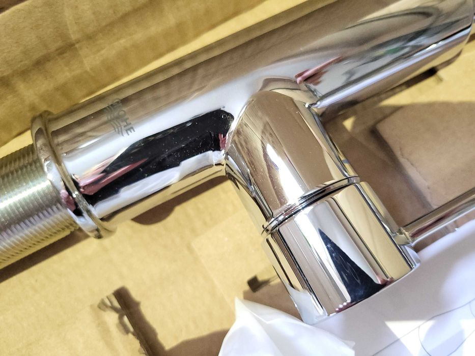 Смесител за кухня с подвижен душ Grohe Get, хром, връзки 1/2