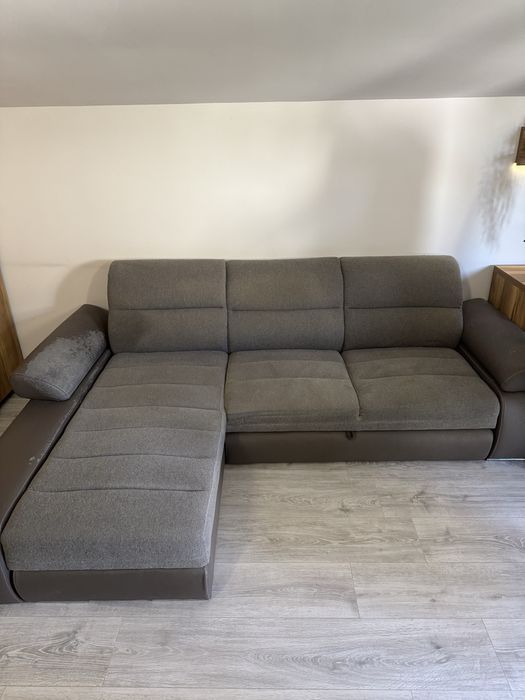 Vand Canapea Extensibila De Colt Gri Antracit