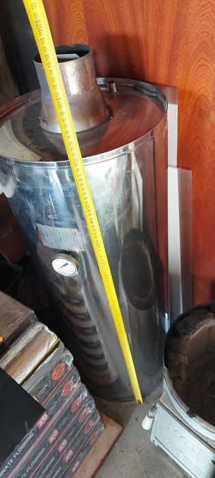 Boiler inox cu soba pe lemne