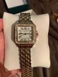 ceas  Cartier, dama, nou, nefolosit, culori argint si aur