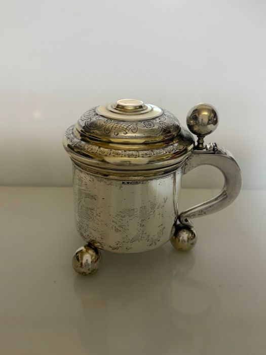 Cana Argint Suedez In Stil Baroc