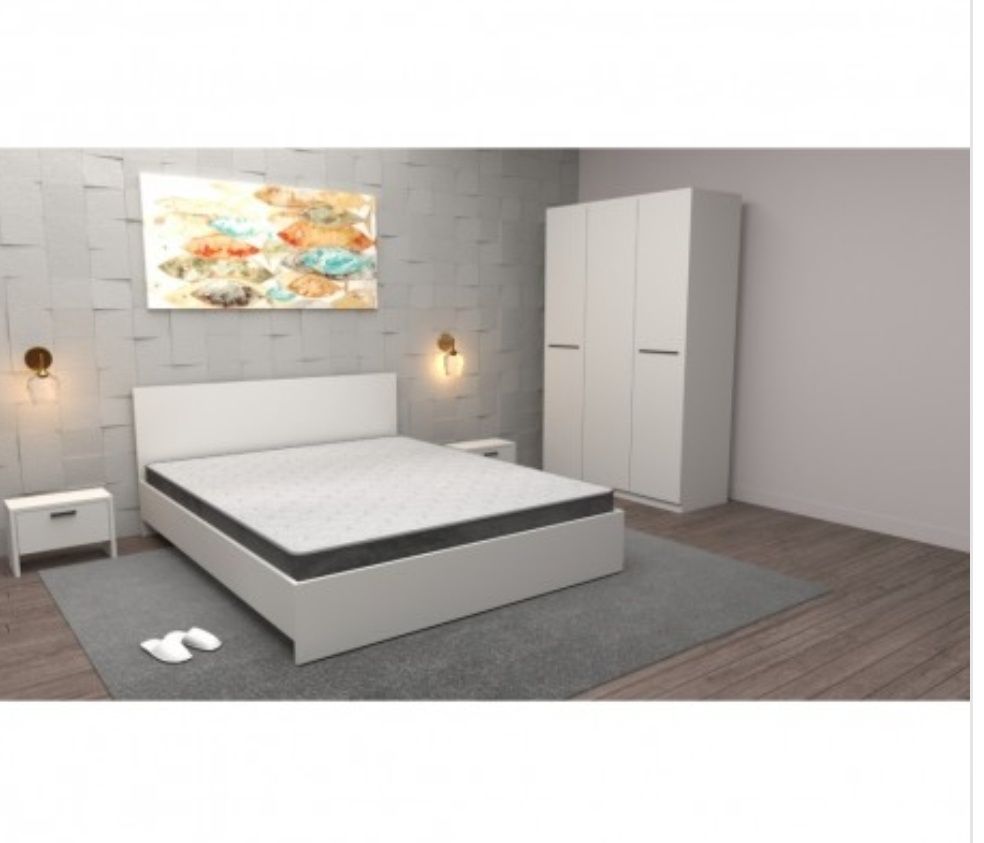 Dormitor Hera wenge/alb/stejar cu alb