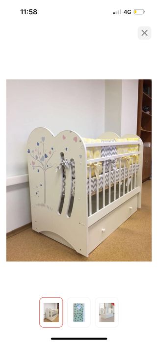 Детская кровать (манеж) с маятником