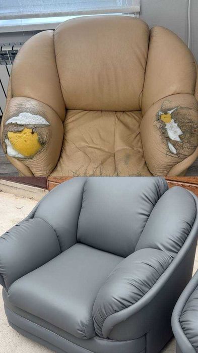 Обивка и замена ткани мягкой мебели в Алматы Реставрация