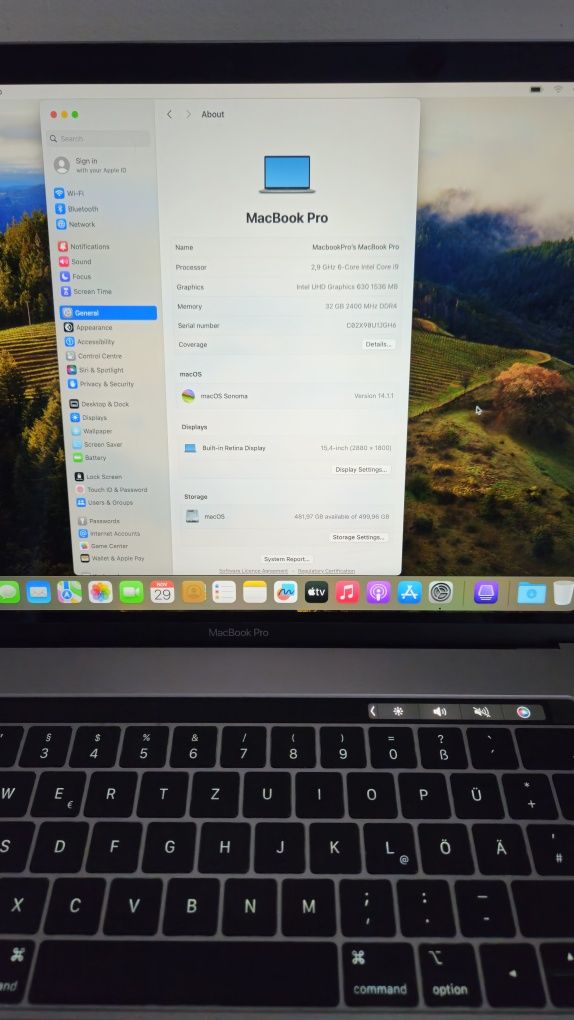 Macbook pro 16 32GB I9 2019