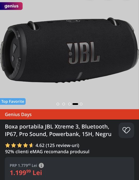 Vand jbl extreme 3