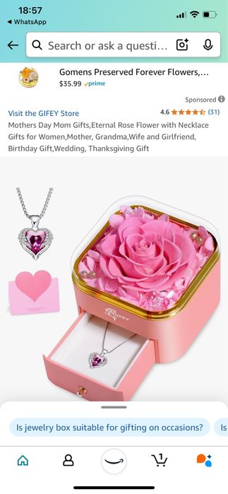 Cadou trandafir etern cu pandativ inima