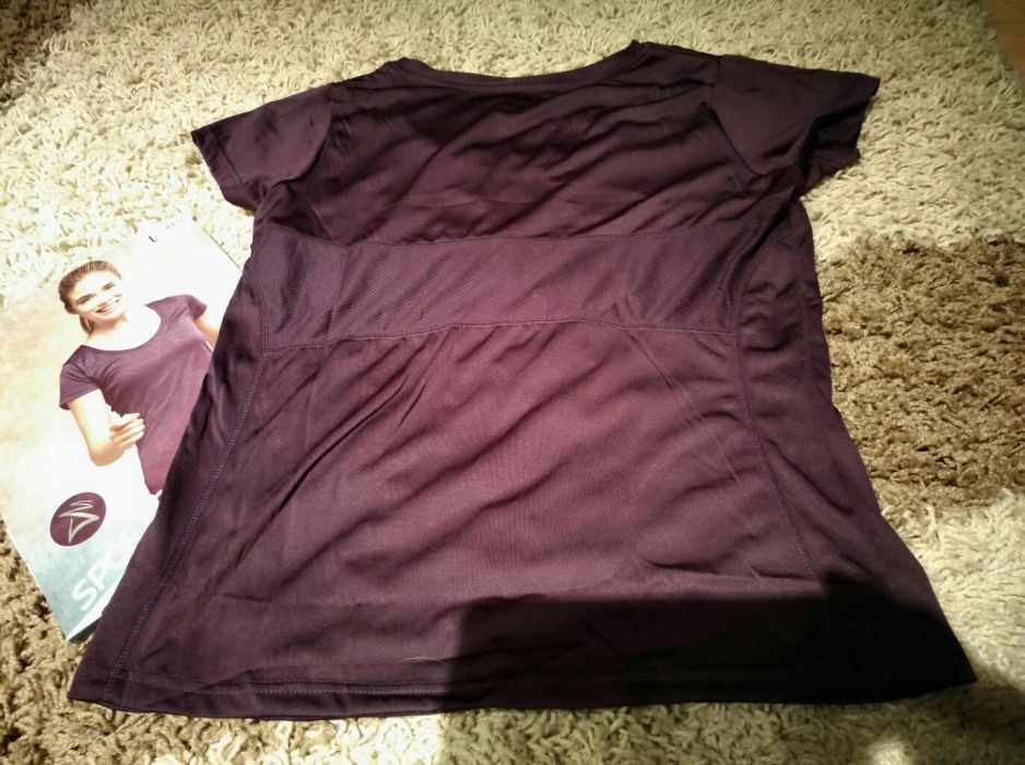Tricou Bluza fitness femei culoare grena-mov mărimea L NOU