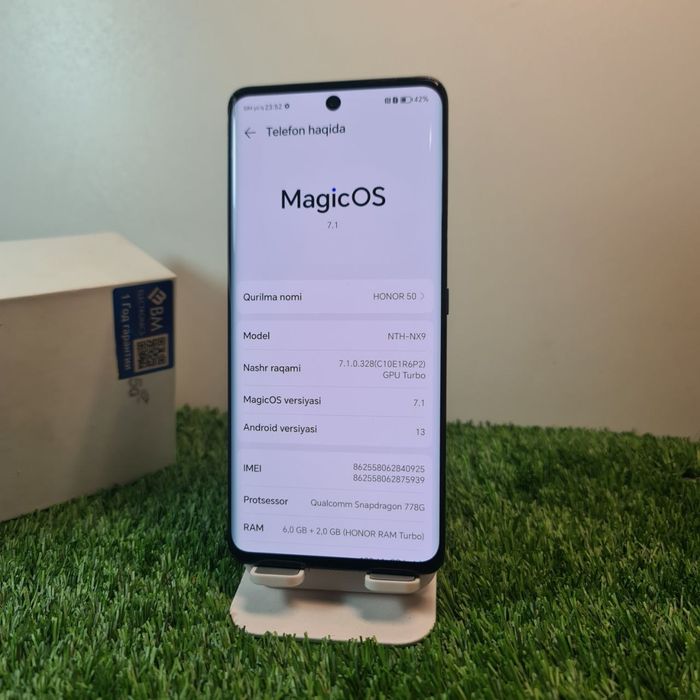 Honor 50 sotiladi dastavka bor