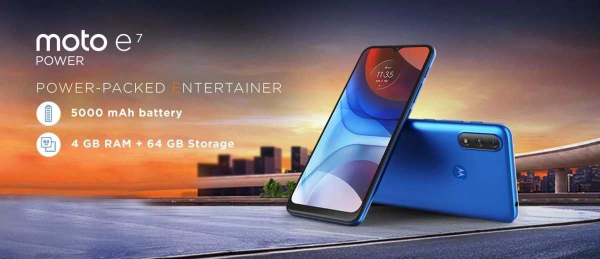 Telefon Moto E7 Power 64GB Display 6.5" 4G Dual Sim Blue Nou Sigilat