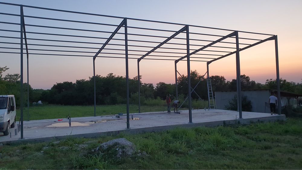 Hala metalica demontabila pentru logistica, utilaje, grajd, cereale