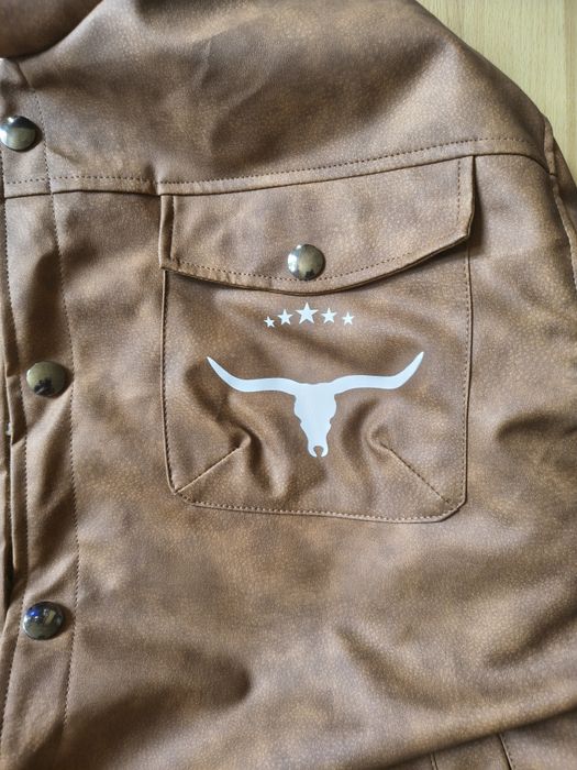 Haina barbati,piele ecologica,capuseala calda,XXXL.Noua