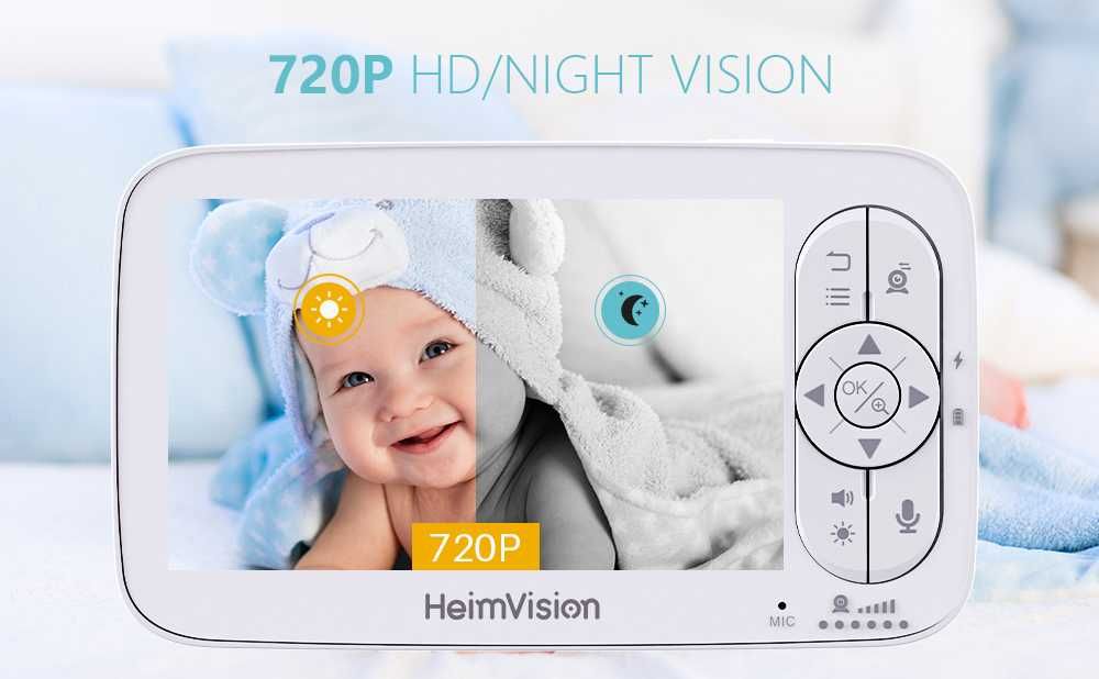 Видеобебефон HeimVision HM136, 5" LCD дисплей,