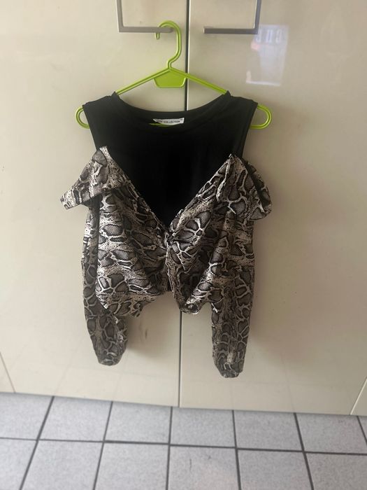 Стилна блуза с принт „змийска кожа“ – модерна и секси