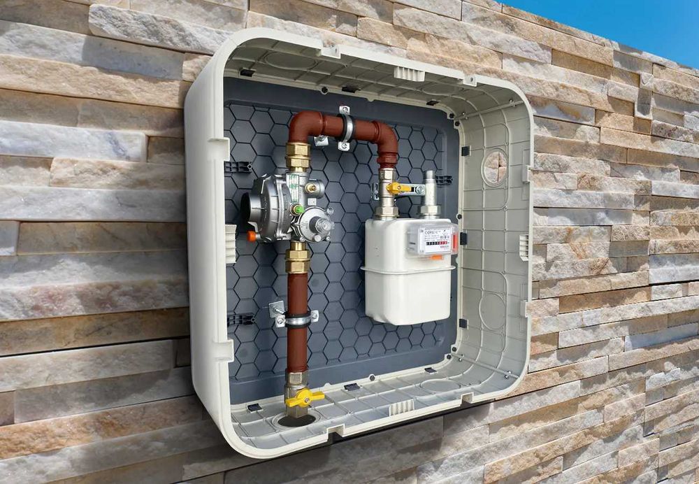 Cutie gaz Homplex contor G4/ G6, Firida, din plastic, 60x60x25 cm