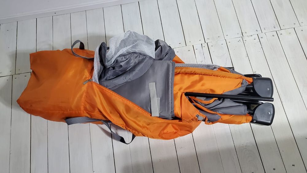 Patut pliabil cu vibratii Caretero Grande Orange+saltea cadou!