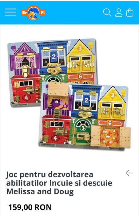 Joc pentru dezvoltarea abilitatilor - incuie si descuie