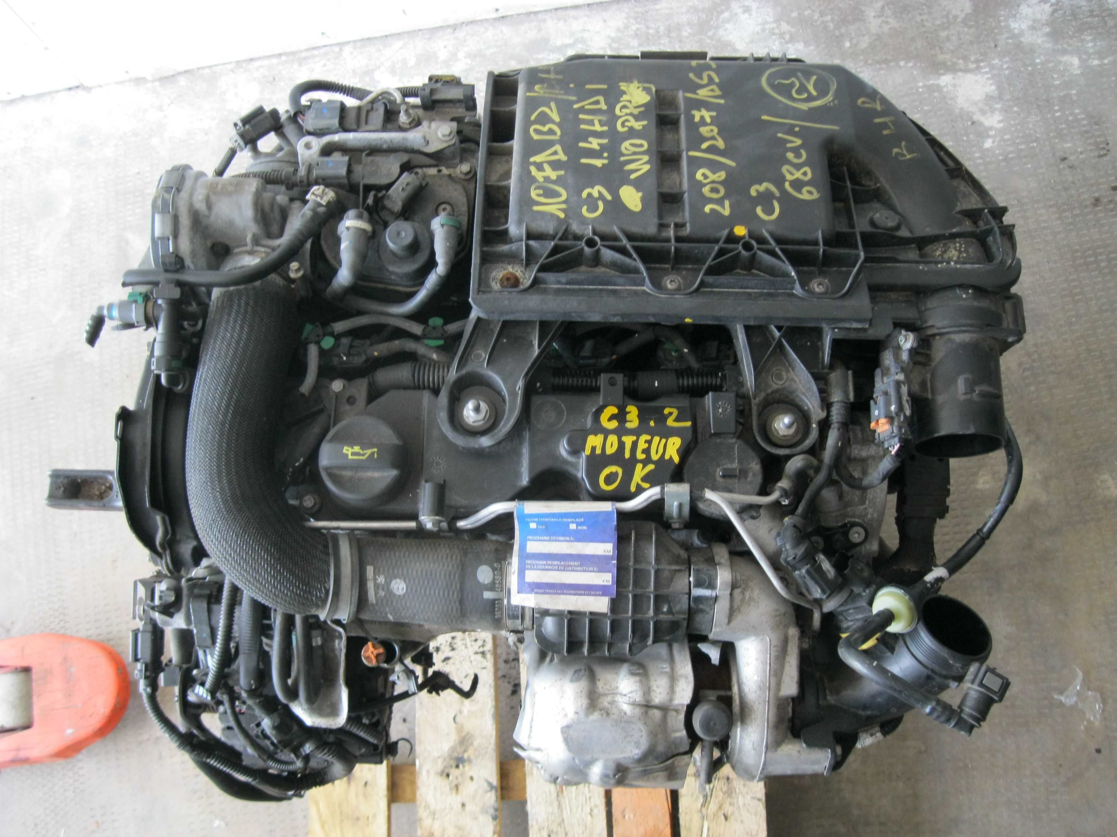 Motor 1,4HDI*8HR DV4C 8H01*CuAnexeCitroenC3DS3Peugeot68Cp71000kmEu5Fra