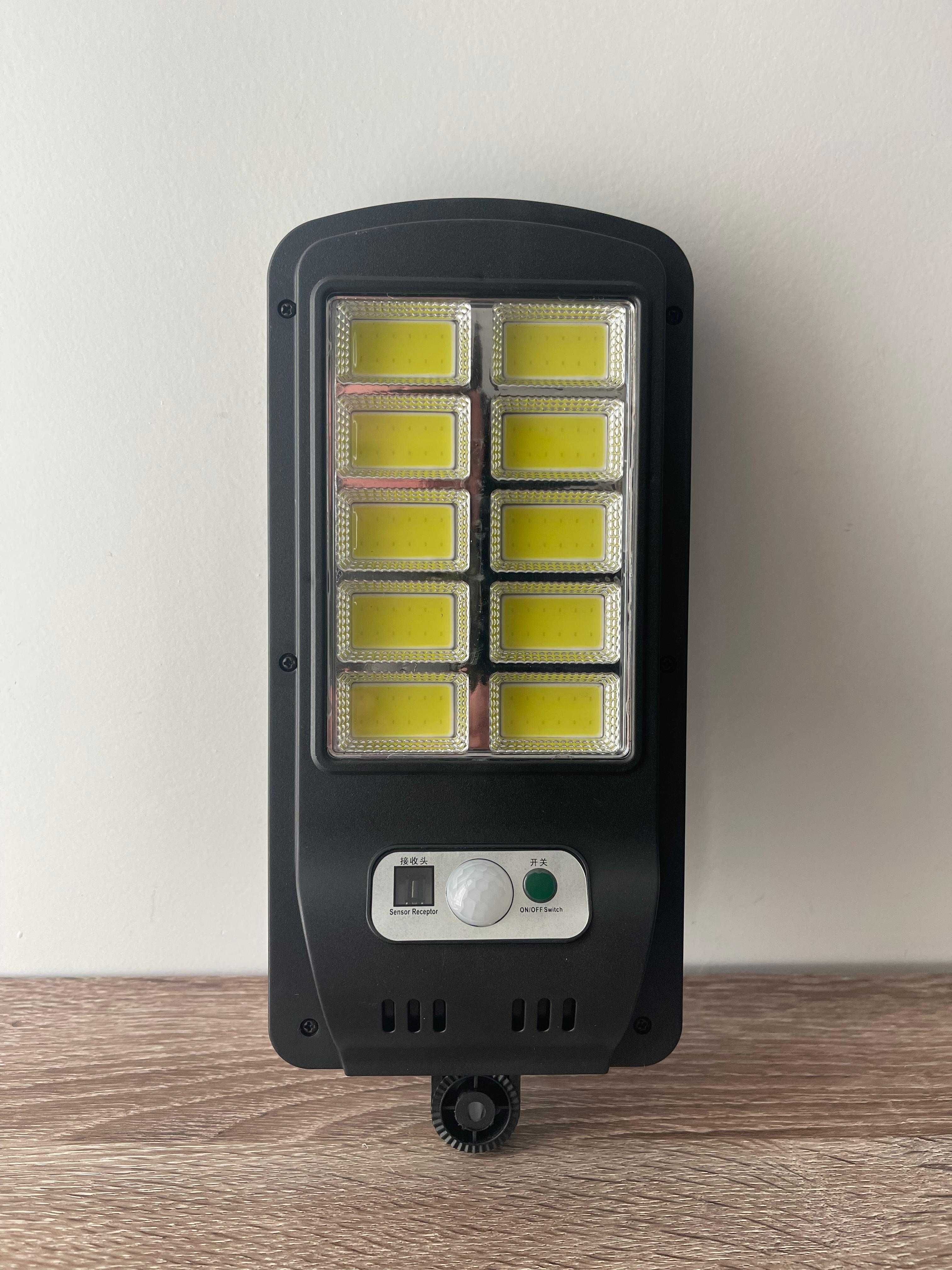 LAMPA LED CU INCARCARE SOLARA 120 Led/ 10 COB cu senzor si telecomanda