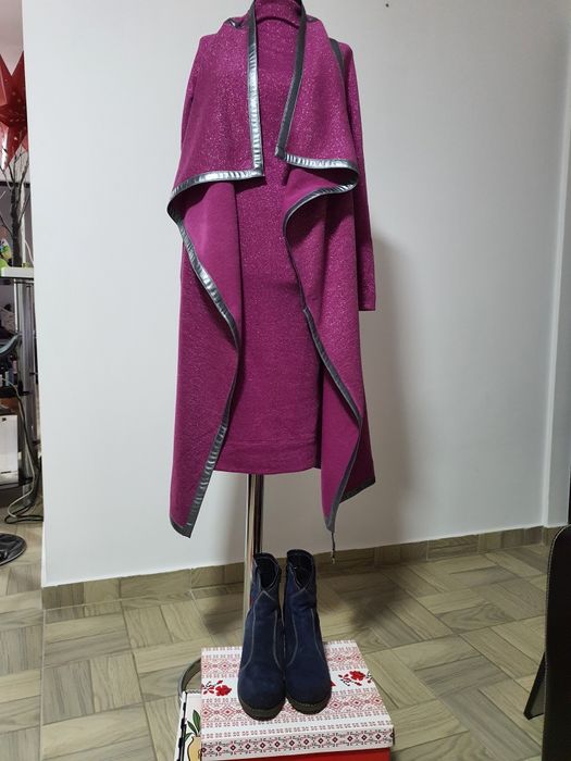 Cizme piele naturala întoarsă ceruita, toc comod