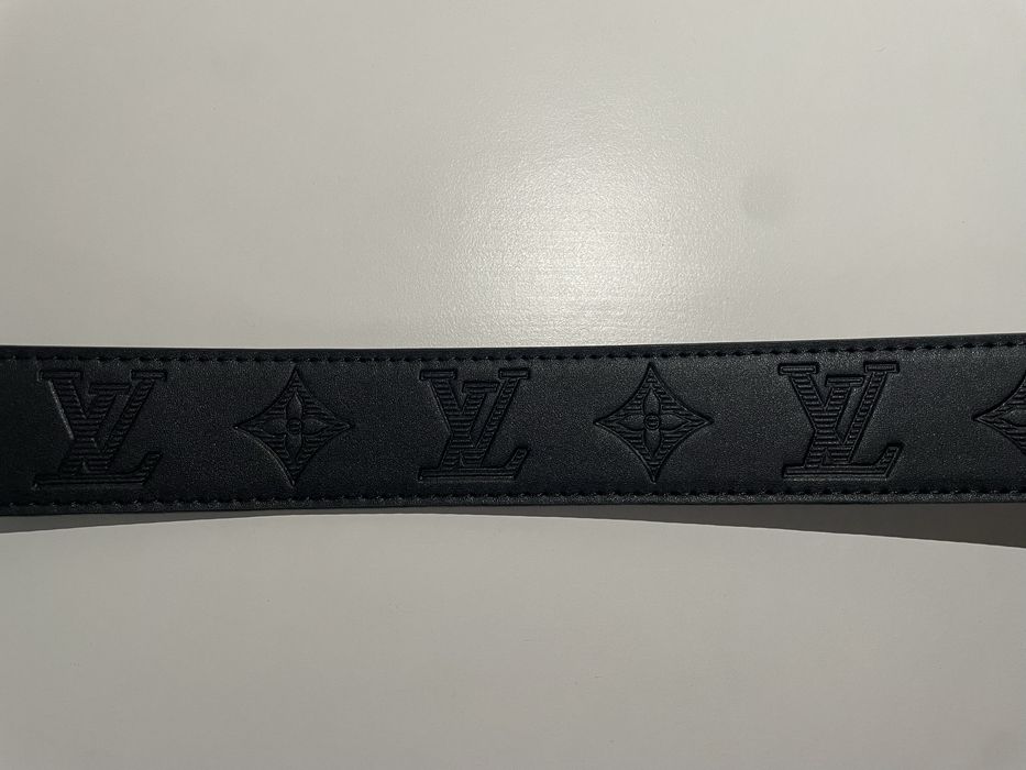 Curea Louis Vuitton Full Black cu cataramă LV, nouă