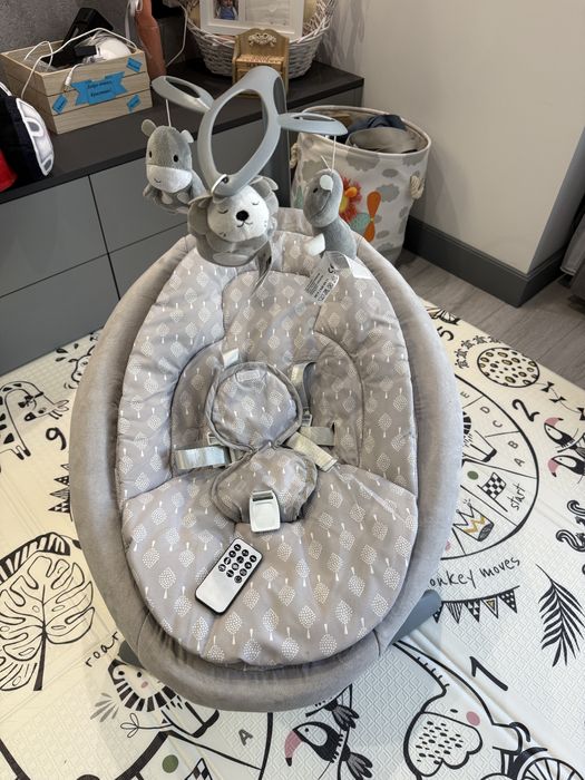 Електрическа бебешка люлка Lorelli Toscana Grey