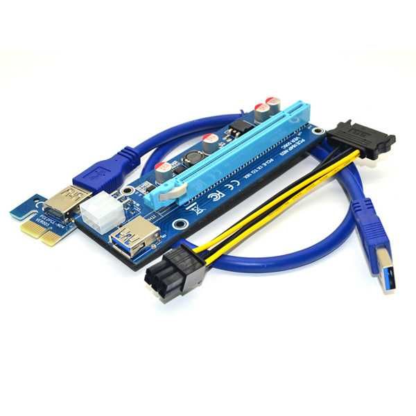 Екстендер Estillo Riser Card 6Pin PCI-Е x 1 към PCI-Е x16 рейзъри риг