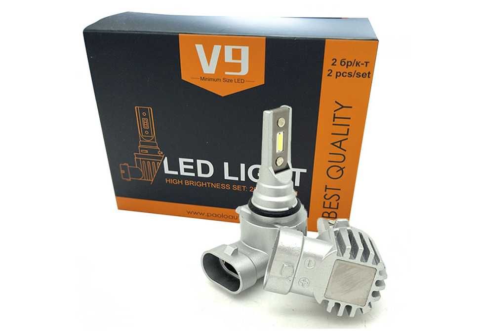 V9 Диодни LED крушки HB4 9006, 13W, 1500 lm, 12V-24V, без вентилатор