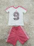 Set adidas fetite pant si tricou