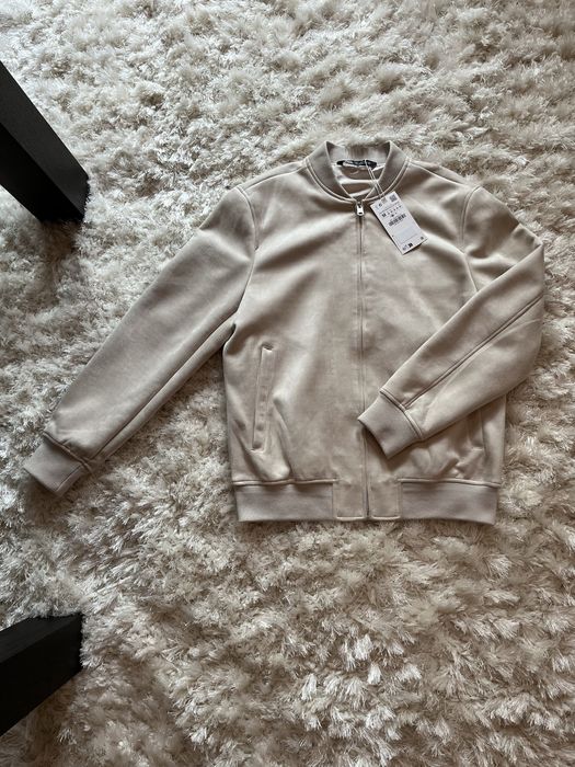 Jacheta Bomber Zara Tip Piele Caprioara/Suede Marime M (noua/eticheta)