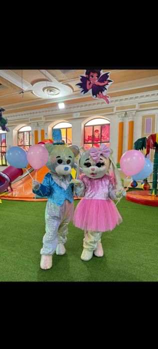 Прокат ростовых кукол Зайка,Мишка и Лабубу.