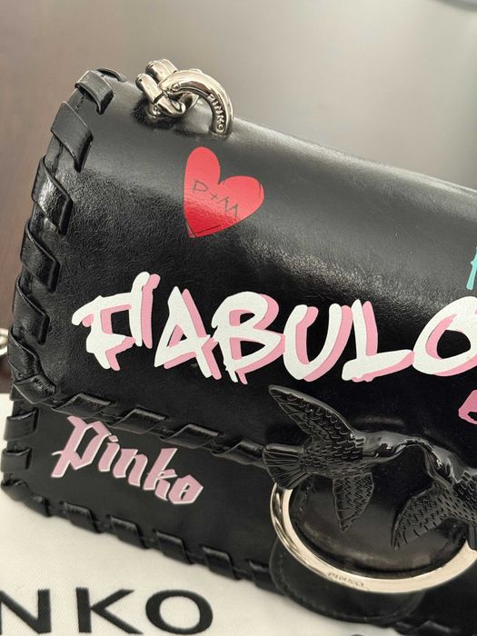 Pinko Love Fabulous оригинална черна чанта
