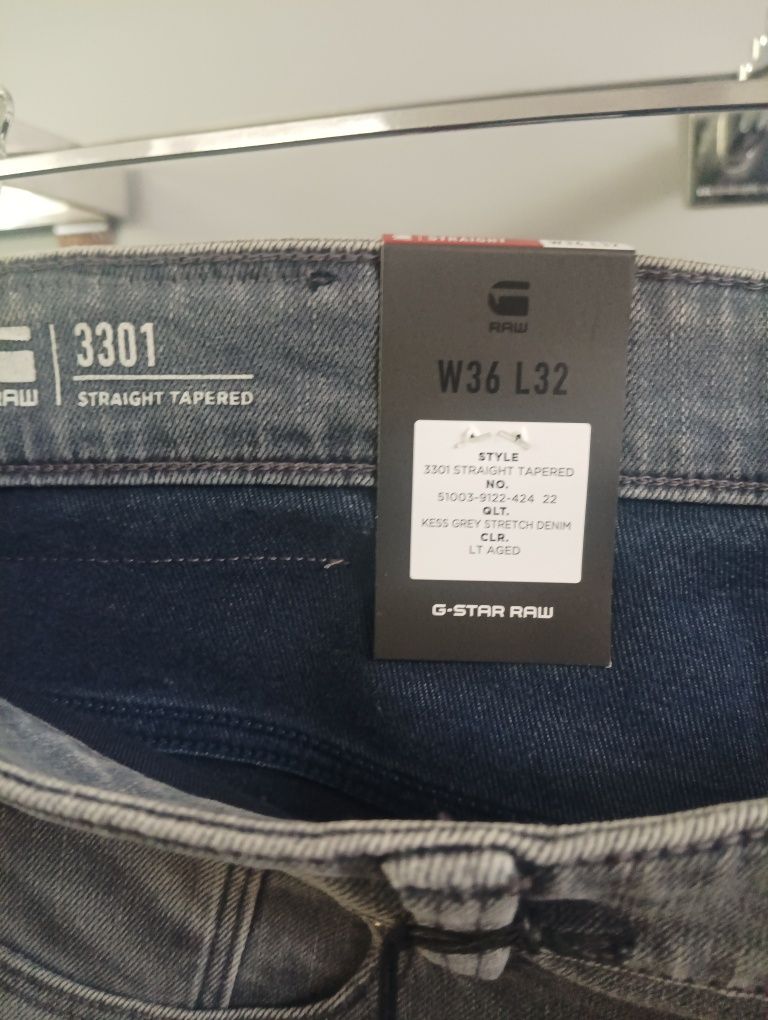 Нови дънки G-star Raw 3301 Tapered W32 W36 мъжки оригинални