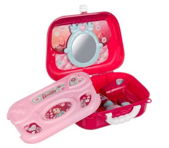 Детска чантичка за гримиране с аксесоари, огледало и сешоар