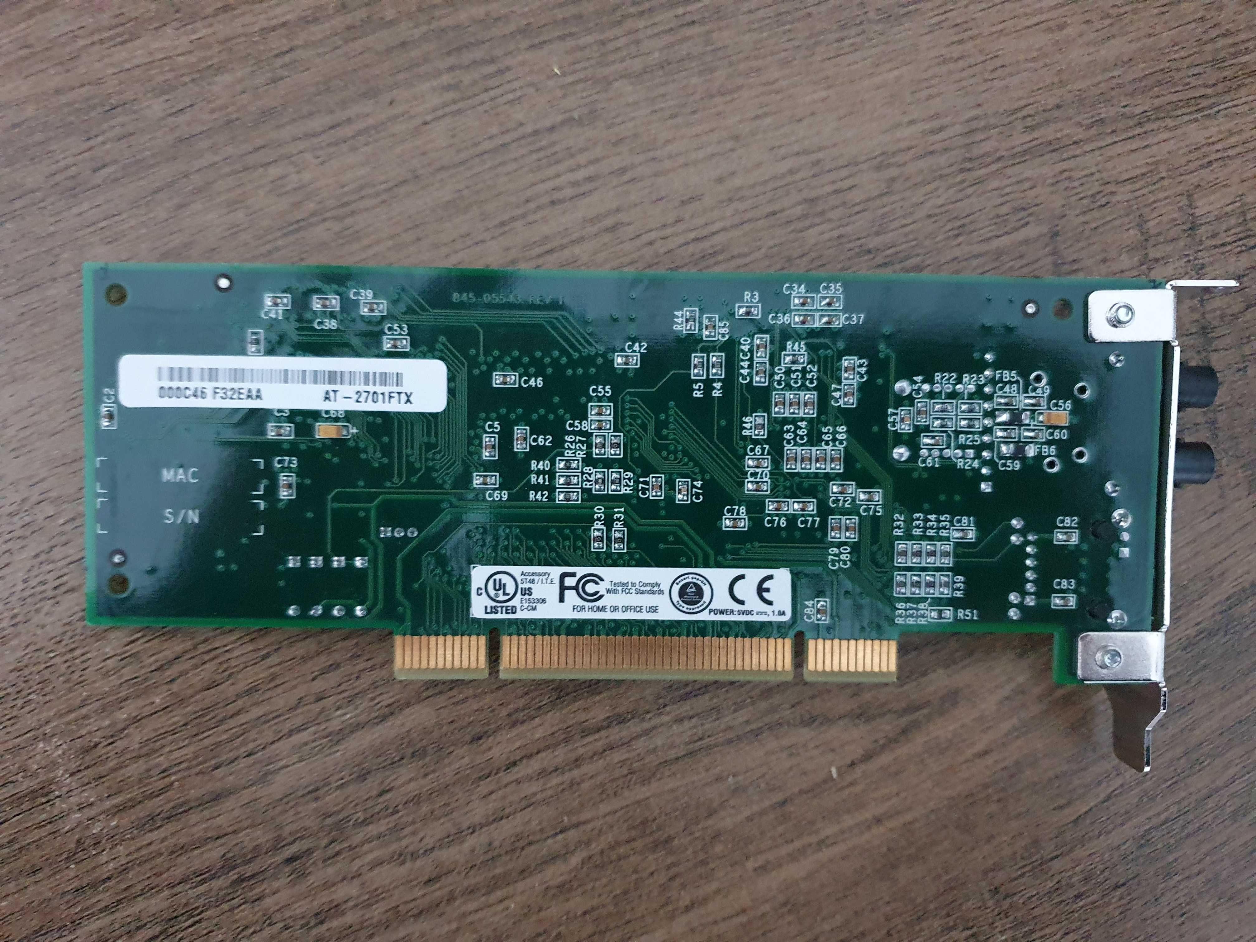 Placă de rețea fibră optică PCI Allied Telesis AT-2701FTX. Impecabilă!