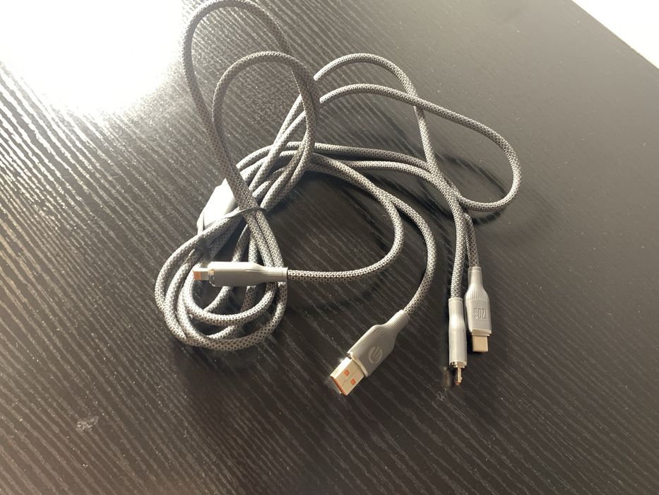 Кабель USB, тройной провод USB 3 в 1 (Lightning+micro Usb+TYPE-C)
